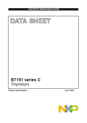 BT151 Datasheet PDF NXP Semiconductors.