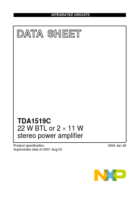 TDA1519CTH/N3C,118 Datasheet PDF NXP Semiconductors.