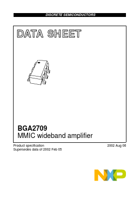 BGA2709 Datasheet PDF NXP Semiconductors.