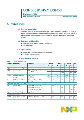 BSR58 Datasheet PDF NXP Semiconductors.