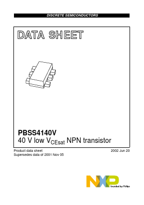 PBSS4140V Datasheet PDF NXP Semiconductors.