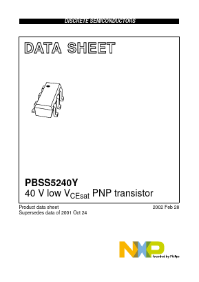 PBSS5240Y Datasheet PDF NXP Semiconductors.