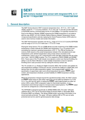 SE97TK Datasheet PDF NXP Semiconductors.