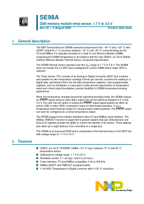 SE98A Datasheet PDF NXP Semiconductors.