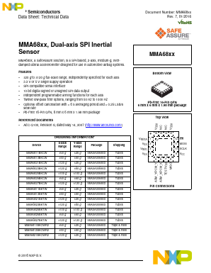 MMA6827BKCW Datasheet PDF NXP Semiconductors.