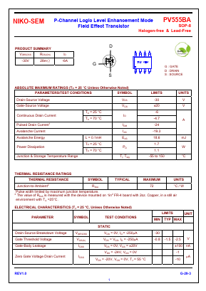 PV555BA Datasheet PDF Niko Semiconductor