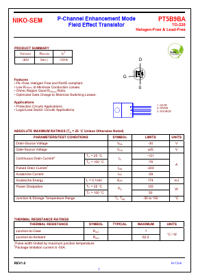 PT5B9BA Datasheet PDF Niko Semiconductor
