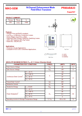 PR804BA33 Datasheet PDF Niko Semiconductor