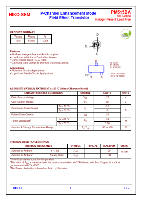 PM515BA Datasheet PDF Niko Semiconductor