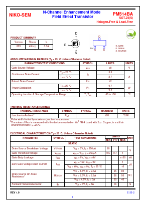 PM514BA Datasheet PDF Niko Semiconductor