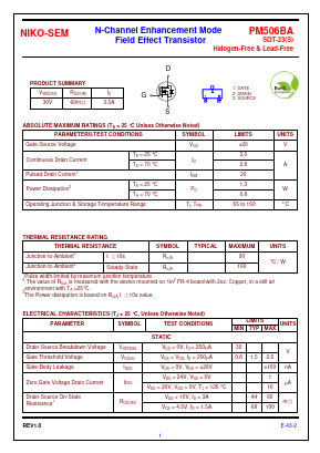 PM506BA Datasheet PDF Niko Semiconductor
