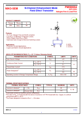 PM5B6BA Datasheet PDF Niko Semiconductor