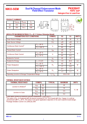 PK626HY Datasheet PDF Niko Semiconductor