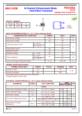 PD618BA Datasheet PDF Niko Semiconductor