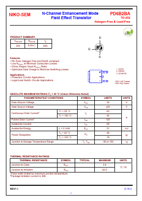 PD6B2BA Datasheet PDF Niko Semiconductor