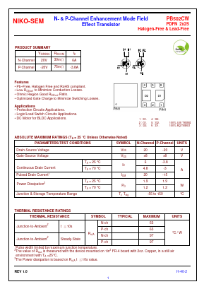 PB502CW Datasheet PDF Niko Semiconductor
