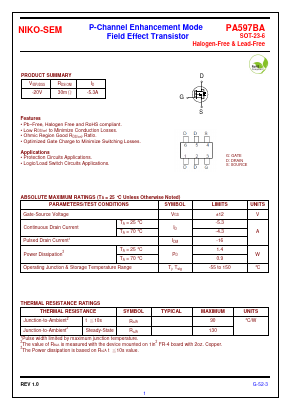 PA597BA Datasheet PDF Niko Semiconductor