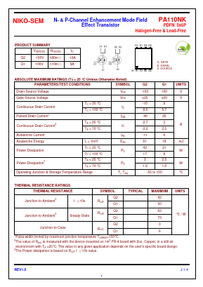 PA110NK Datasheet PDF Niko Semiconductor