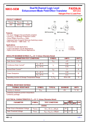 PA5D8JA Datasheet PDF Niko Semiconductor