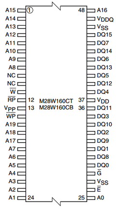 M28W160C90ZB1T Datasheet PDF Numonyx -> Micron
