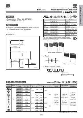 RE105-L Datasheet PDF Okaya Electric America, Inc.