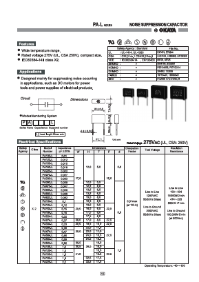 PA273-L Datasheet PDF Okaya Electric America, Inc.