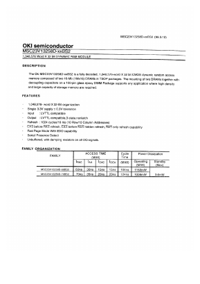 MSC23V13258D Datasheet PDF Oki Electric Industry