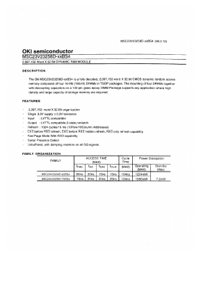 MSC23V23258D Datasheet PDF Oki Electric Industry