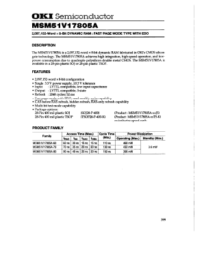 MSM51V17805A-70JS Datasheet PDF Oki Electric Industry