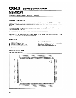 MSM5279 Datasheet PDF Oki Electric Industry