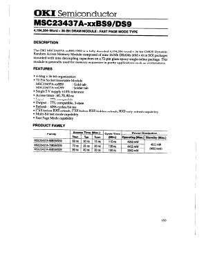 MSC23437A-60DS9 Datasheet PDF Oki Electric Industry