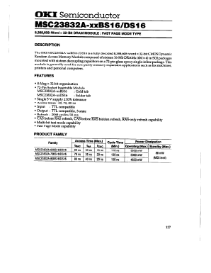 MSC23832A-80BS16 Datasheet PDF Oki Electric Industry