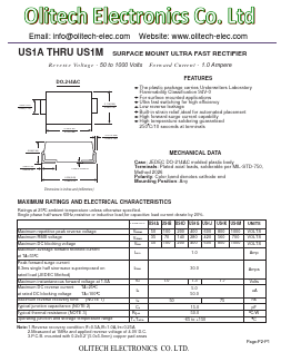 US1B Datasheet PDF Olitech Electronics Co.Ltd