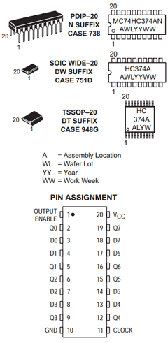 MC74HC374AFL1 Datasheet PDF ON Semiconductor