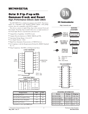 MC74HC273AFR1 Datasheet PDF ON Semiconductor