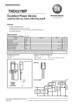 TND027MP-AZ Datasheet PDF ON Semiconductor