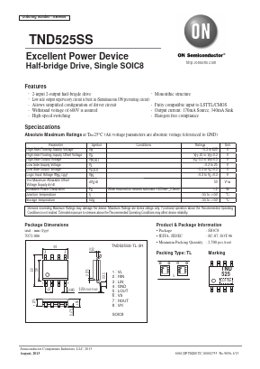 TND525SS Datasheet PDF ON Semiconductor