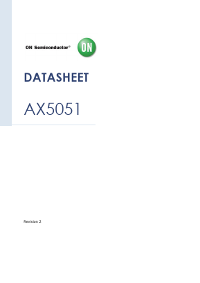AX5051 Datasheet PDF ON Semiconductor