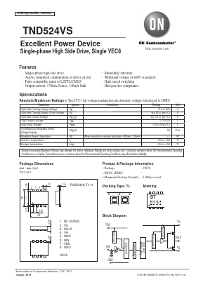 TND524VS Datasheet PDF ON Semiconductor
