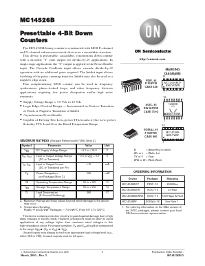 MC14526BFL1 Datasheet PDF ON Semiconductor