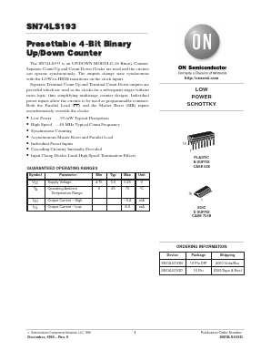 SN74LS193ML2 Datasheet PDF ON Semiconductor
