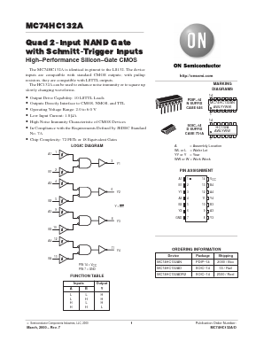MC74HC132AFL2 Datasheet PDF ON Semiconductor