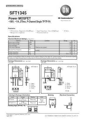 SFT1345 Datasheet PDF ON Semiconductor