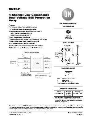 CM1241 Datasheet PDF ON Semiconductor