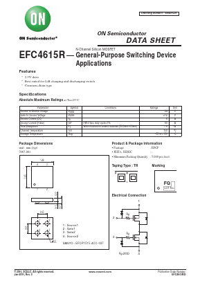 EFC4615R Datasheet PDF ON Semiconductor