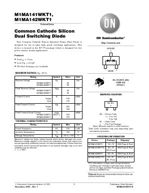 M1MA142WKT1 Datasheet PDF ON Semiconductor