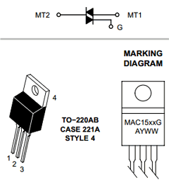 MAC15 Datasheet PDF ON Semiconductor