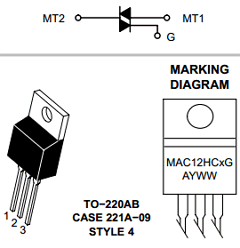 MAC12HCD Datasheet PDF ON Semiconductor