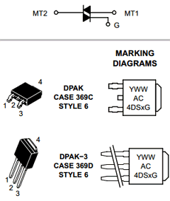 MAC4DSMT4G Datasheet PDF ON Semiconductor