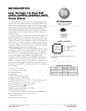 MC100LVEP210FA Datasheet PDF ON Semiconductor